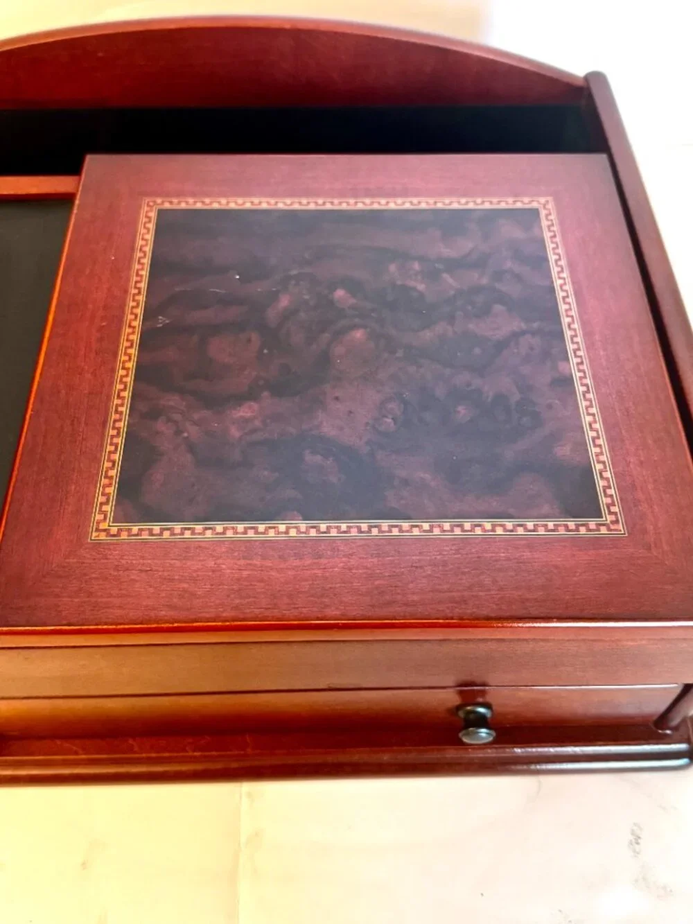 Vtg Mele & Co Davin Men's Valet Jewelry Box 14x11